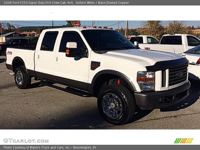 Oxford White / Black/Dusted Copper 2008 Ford F250 Super Duty FX4 Crew Cab 4x4
