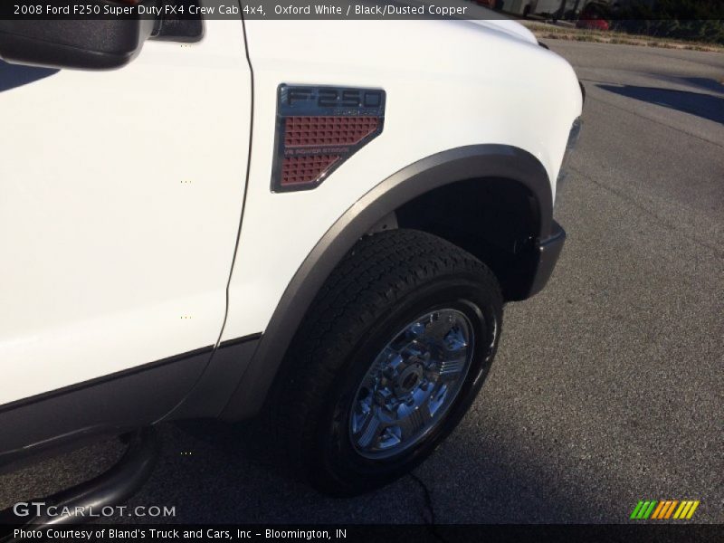 Oxford White / Black/Dusted Copper 2008 Ford F250 Super Duty FX4 Crew Cab 4x4