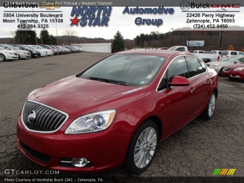 Crystal Red Tintcoat / Medium Titanium 2014 Buick Verano