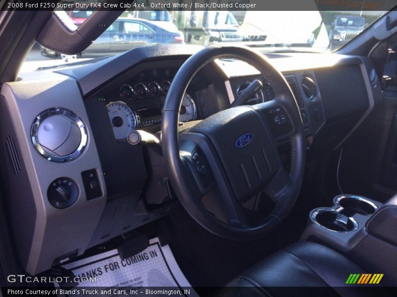 Oxford White / Black/Dusted Copper 2008 Ford F250 Super Duty FX4 Crew Cab 4x4