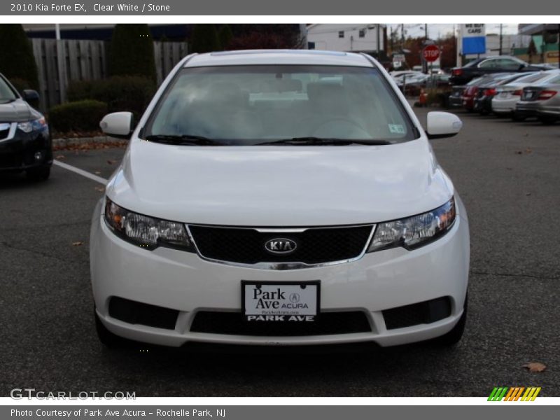 Clear White / Stone 2010 Kia Forte EX