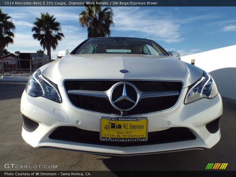 Diamond White Metallic / Silk Beige/Espresso Brown 2014 Mercedes-Benz E 350 Coupe