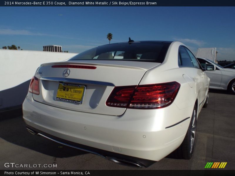 Diamond White Metallic / Silk Beige/Espresso Brown 2014 Mercedes-Benz E 350 Coupe