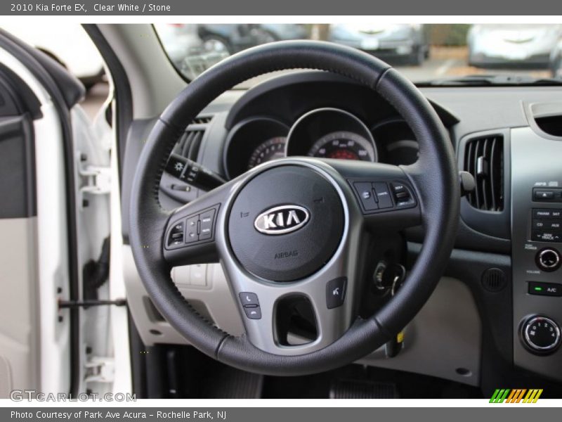 Clear White / Stone 2010 Kia Forte EX