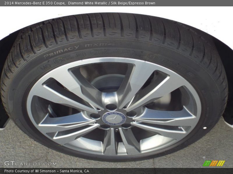 Diamond White Metallic / Silk Beige/Espresso Brown 2014 Mercedes-Benz E 350 Coupe