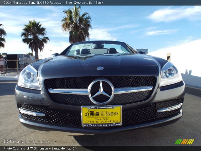 Steel Grey Metallic / Black 2014 Mercedes-Benz SLK 350 Roadster