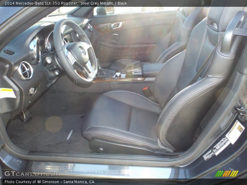 Steel Grey Metallic / Black 2014 Mercedes-Benz SLK 350 Roadster