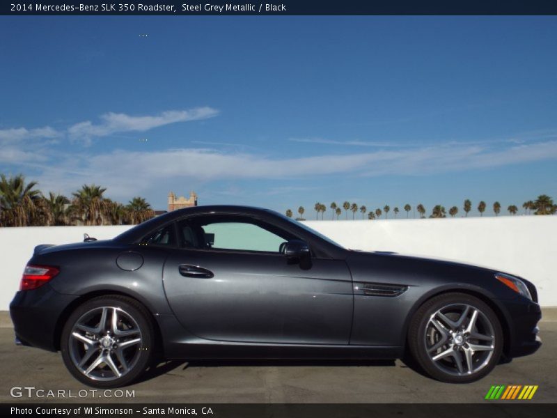 Steel Grey Metallic / Black 2014 Mercedes-Benz SLK 350 Roadster