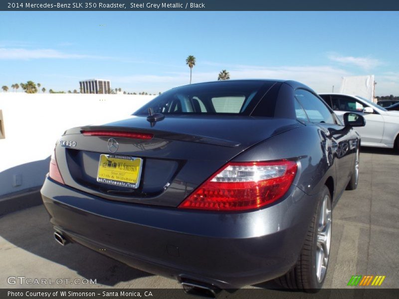 Steel Grey Metallic / Black 2014 Mercedes-Benz SLK 350 Roadster