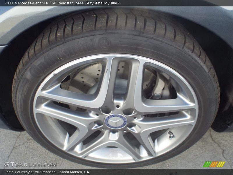 Steel Grey Metallic / Black 2014 Mercedes-Benz SLK 350 Roadster
