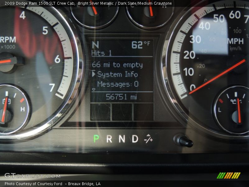Bright Silver Metallic / Dark Slate/Medium Graystone 2009 Dodge Ram 1500 SLT Crew Cab