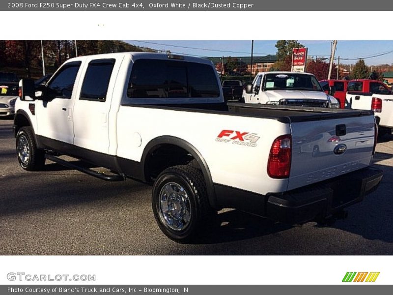 Oxford White / Black/Dusted Copper 2008 Ford F250 Super Duty FX4 Crew Cab 4x4