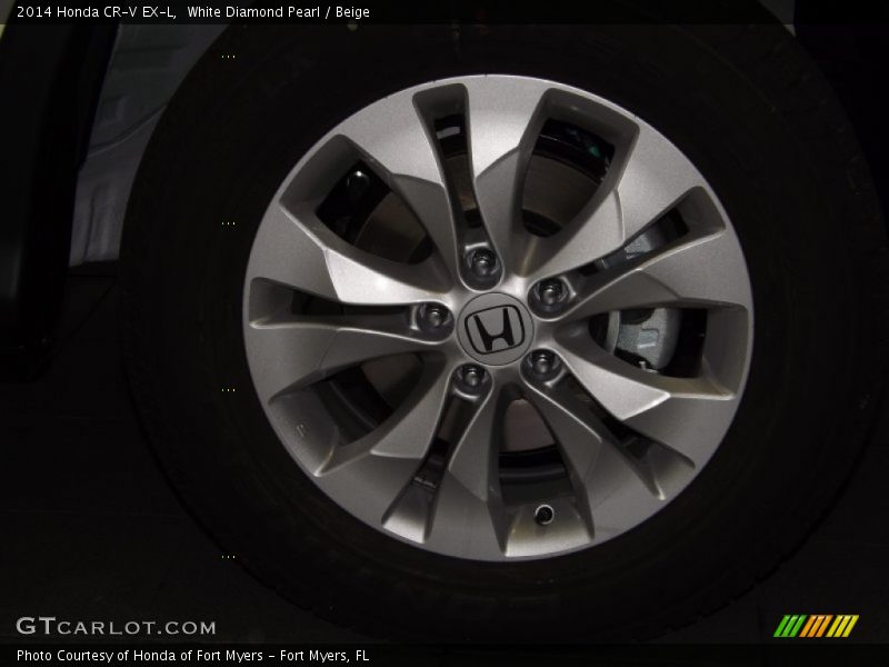 White Diamond Pearl / Beige 2014 Honda CR-V EX-L