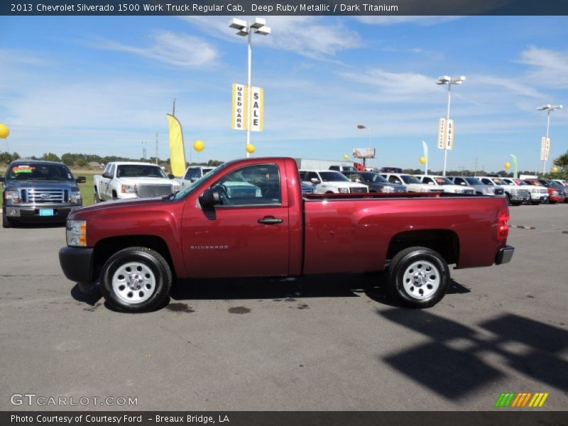 Deep Ruby Metallic / Dark Titanium 2013 Chevrolet Silverado 1500 Work Truck Regular Cab