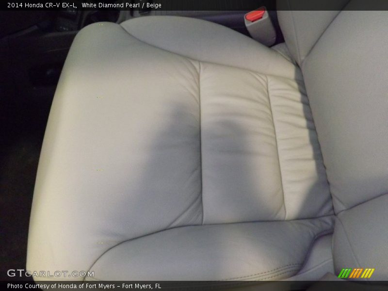 White Diamond Pearl / Beige 2014 Honda CR-V EX-L