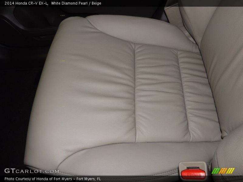 White Diamond Pearl / Beige 2014 Honda CR-V EX-L