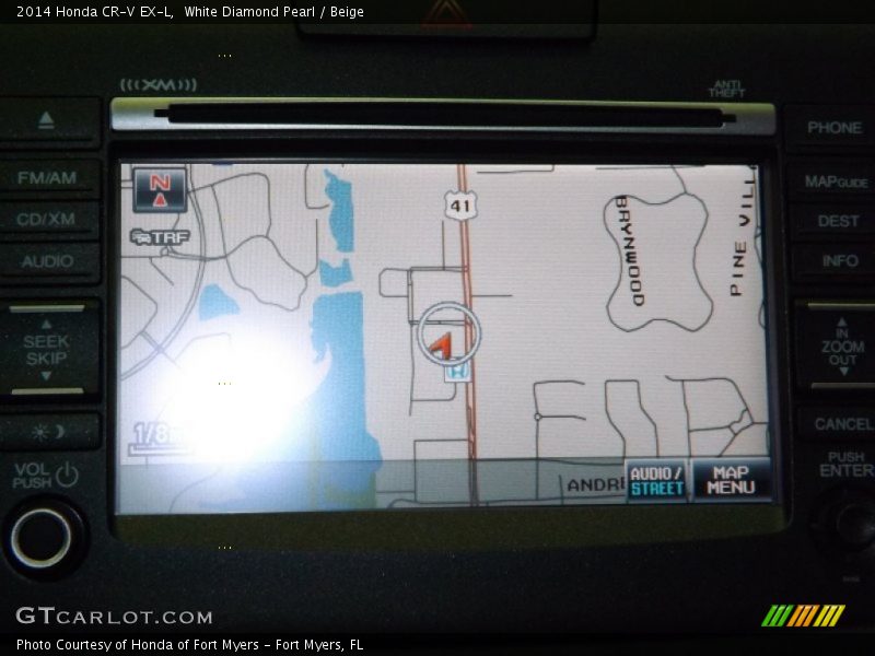 White Diamond Pearl / Beige 2014 Honda CR-V EX-L