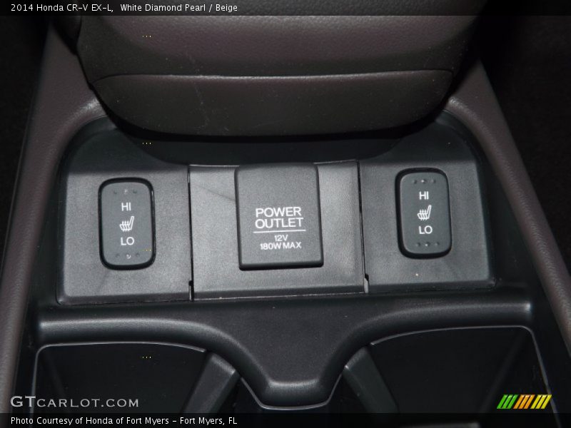 White Diamond Pearl / Beige 2014 Honda CR-V EX-L
