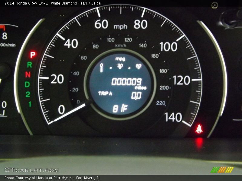 White Diamond Pearl / Beige 2014 Honda CR-V EX-L
