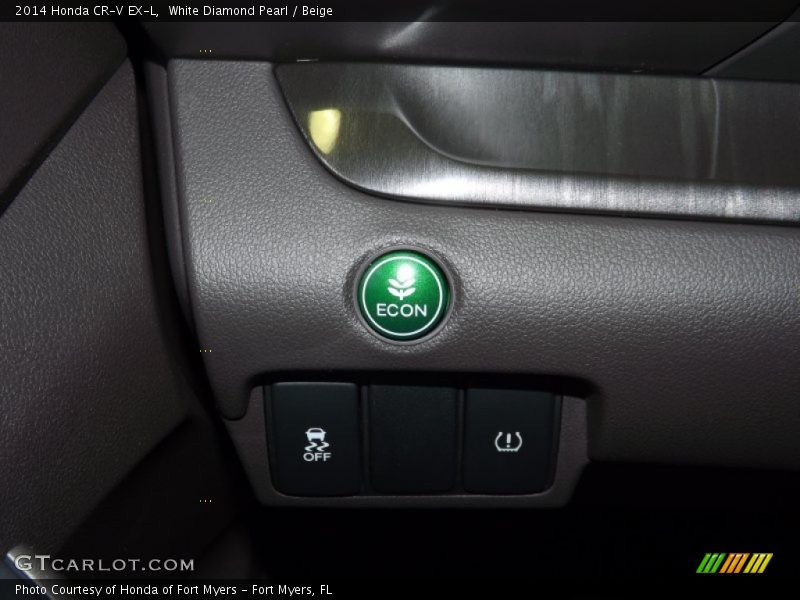 White Diamond Pearl / Beige 2014 Honda CR-V EX-L