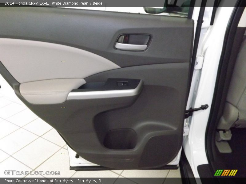 White Diamond Pearl / Beige 2014 Honda CR-V EX-L