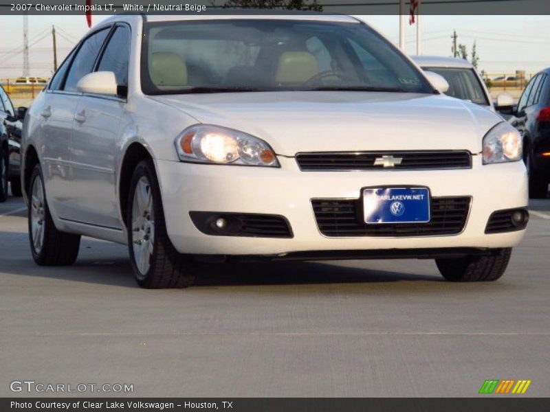 White / Neutral Beige 2007 Chevrolet Impala LT