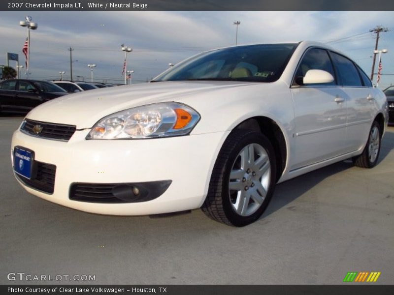 White / Neutral Beige 2007 Chevrolet Impala LT