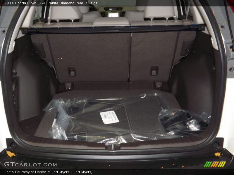 White Diamond Pearl / Beige 2014 Honda CR-V EX-L