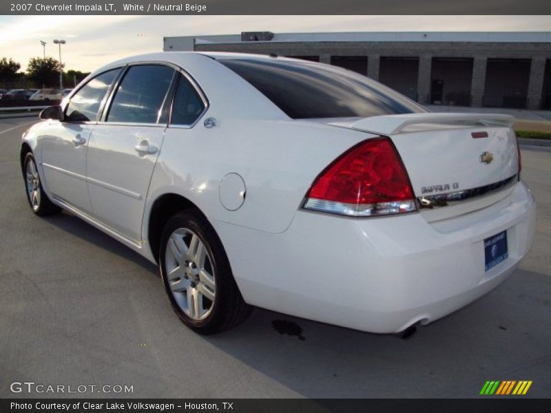 White / Neutral Beige 2007 Chevrolet Impala LT