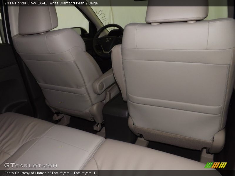 White Diamond Pearl / Beige 2014 Honda CR-V EX-L