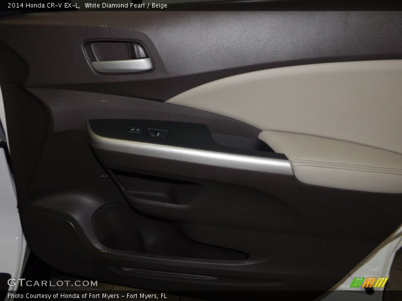White Diamond Pearl / Beige 2014 Honda CR-V EX-L