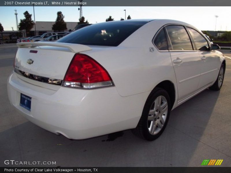 White / Neutral Beige 2007 Chevrolet Impala LT