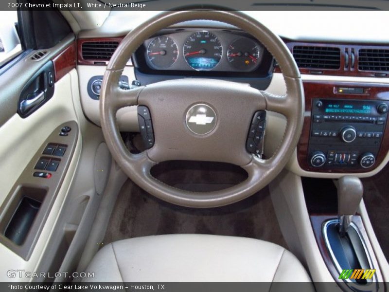 White / Neutral Beige 2007 Chevrolet Impala LT