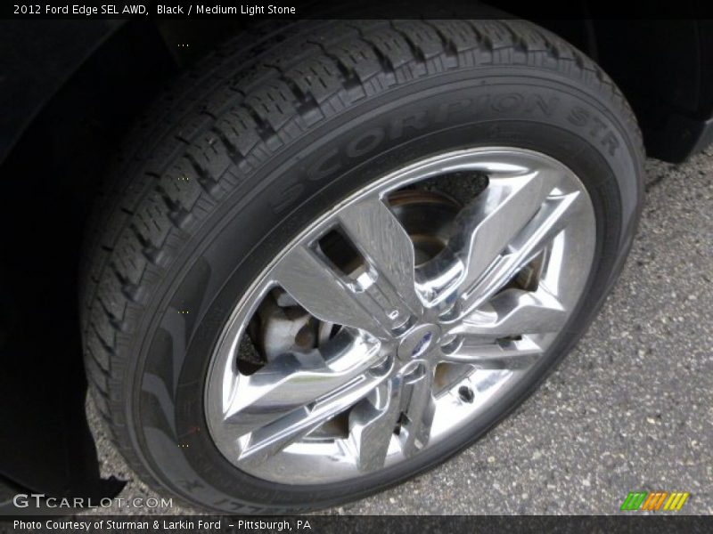 Black / Medium Light Stone 2012 Ford Edge SEL AWD