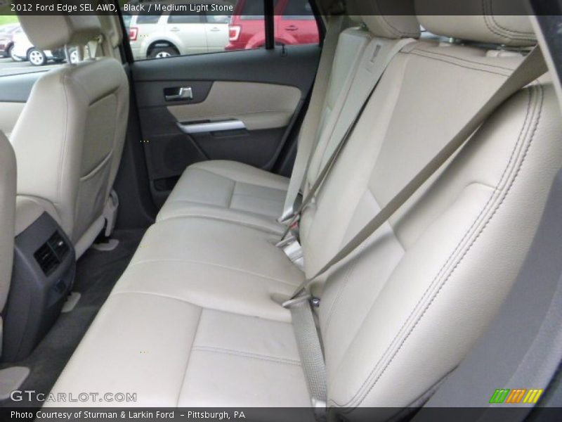 Black / Medium Light Stone 2012 Ford Edge SEL AWD