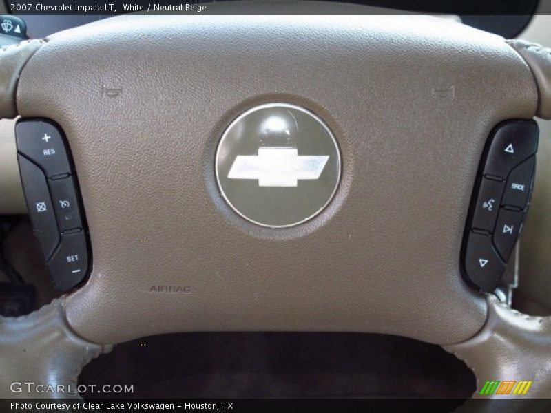 White / Neutral Beige 2007 Chevrolet Impala LT