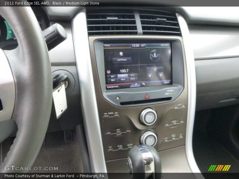 Black / Medium Light Stone 2012 Ford Edge SEL AWD