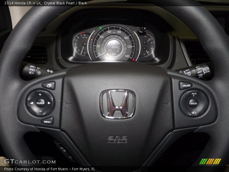 Crystal Black Pearl / Black 2014 Honda CR-V LX