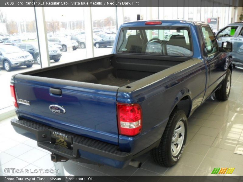 Vista Blue Metallic / Medium Dark Flint 2009 Ford Ranger XLT Regular Cab