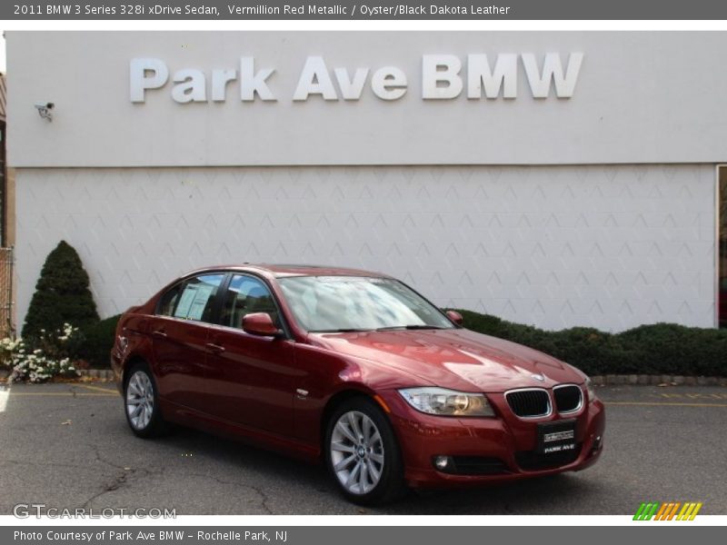 Vermillion Red Metallic / Oyster/Black Dakota Leather 2011 BMW 3 Series 328i xDrive Sedan