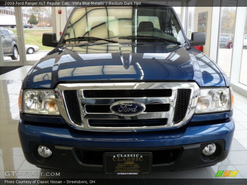 Vista Blue Metallic / Medium Dark Flint 2009 Ford Ranger XLT Regular Cab