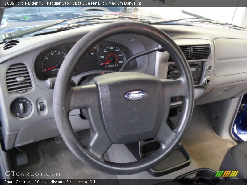 Vista Blue Metallic / Medium Dark Flint 2009 Ford Ranger XLT Regular Cab
