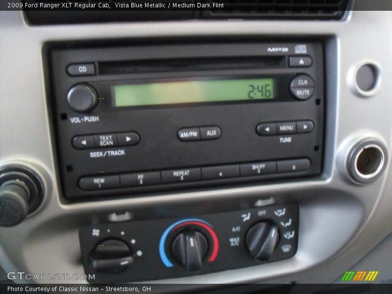 Vista Blue Metallic / Medium Dark Flint 2009 Ford Ranger XLT Regular Cab