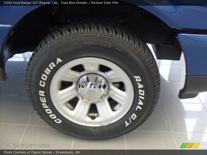 Vista Blue Metallic / Medium Dark Flint 2009 Ford Ranger XLT Regular Cab