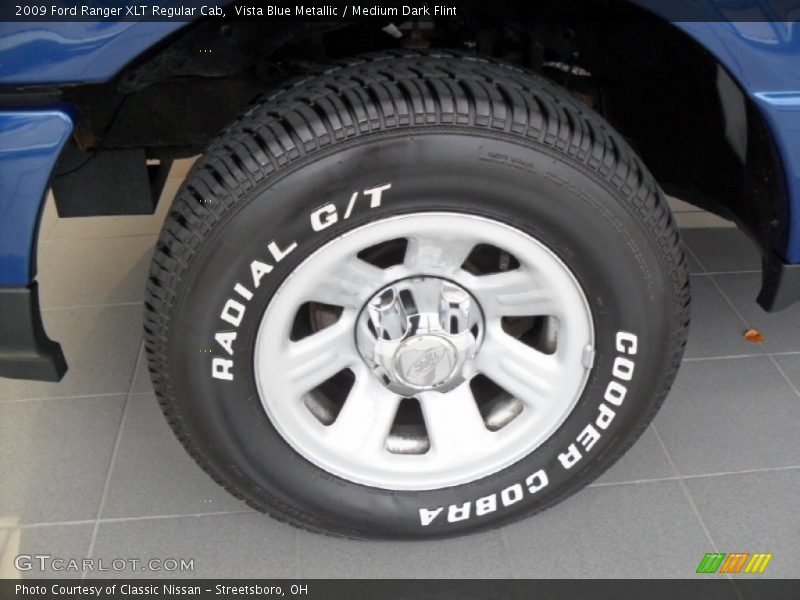Vista Blue Metallic / Medium Dark Flint 2009 Ford Ranger XLT Regular Cab