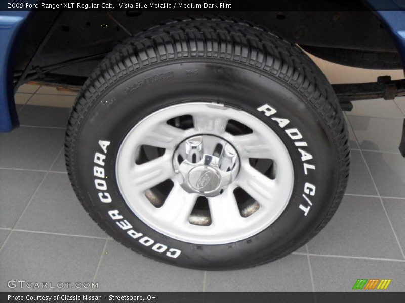 Vista Blue Metallic / Medium Dark Flint 2009 Ford Ranger XLT Regular Cab