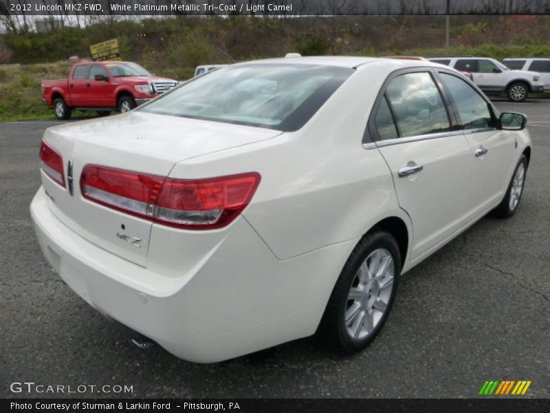 White Platinum Metallic Tri-Coat / Light Camel 2012 Lincoln MKZ FWD