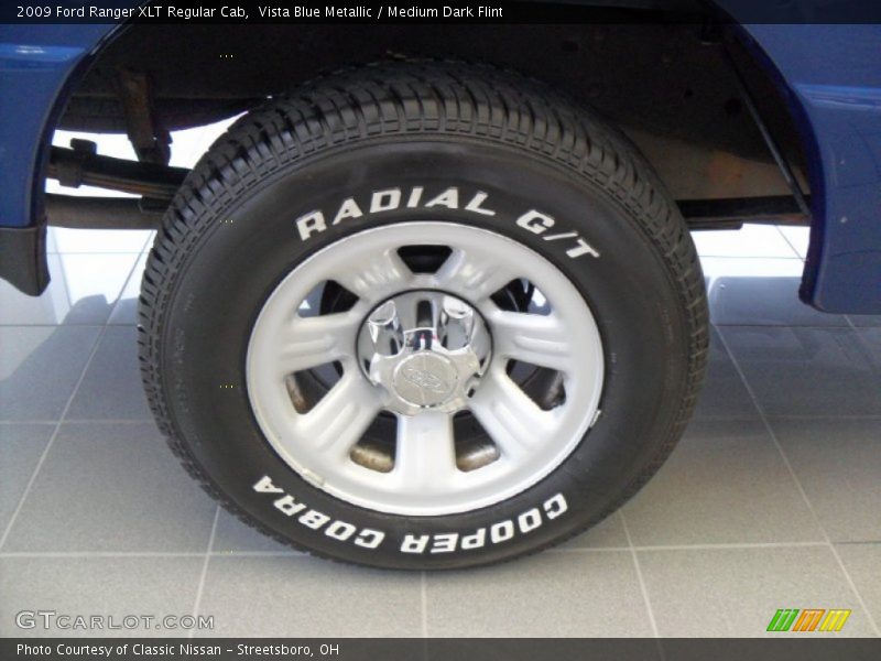 Vista Blue Metallic / Medium Dark Flint 2009 Ford Ranger XLT Regular Cab