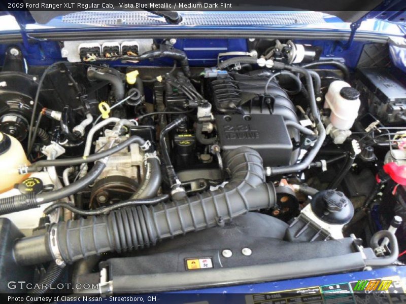 Vista Blue Metallic / Medium Dark Flint 2009 Ford Ranger XLT Regular Cab