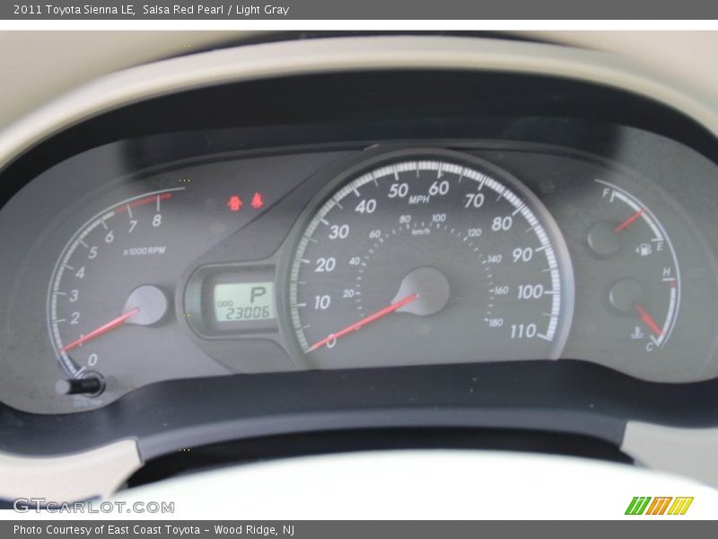 Salsa Red Pearl / Light Gray 2011 Toyota Sienna LE